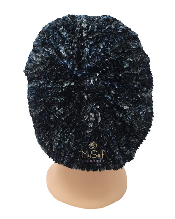 SG SG82-WL-BNG Black/Navy/Grey/Silver Lined Chenille with Band myselflingerie.com